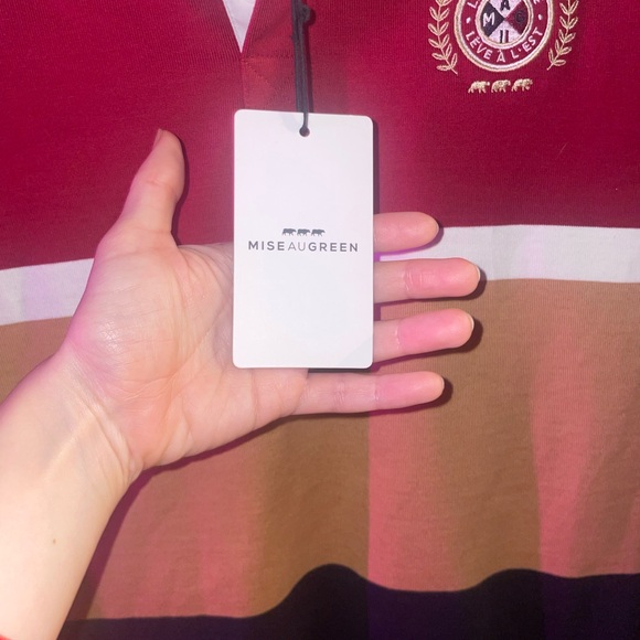 MISE AU GREEN multicolor polo long sleeve with crest - Picture 6 of 8